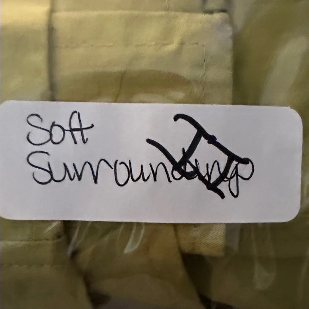 NWOT M SOFT SURROUNDINGS Brixton green double button belted woman trench coat - Picture 11 of 16